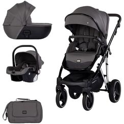 Carucior Chipolino Imperium 3 in 1 charcoal, Culoare: Gri/Negru, Model: 3 in 1  - ExclusivMAG.ro