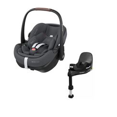Scaun Auto I-Size Maxi-Cosi PEBBLE 360 PRO2 + Baza Auto FAMILYFIX 360 PRO TWILLIC GRAPHITE, Culoare: Gri, Grupa: 0-13kg (0 luni - 12 luni)  - ExclusivMAG.ro