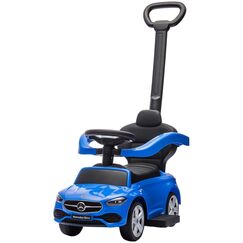Masinuta de impins Chipolino Mercedes Benz C-Class cu maner blue, Culoare: Blue  - ExclusivMAG.ro