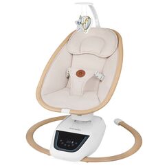 Balansoar si sezlong, Lionelo, Olivia, 2 in 1, Electric, Cu leganare 3D, Bej  - ExclusivMAG.ro