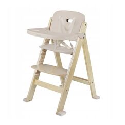 Scaun de masa, Lionelo, Floris, 3 in 1, Din Lemn, Sustine 40 kg, Bej, Culoare: Bej  - ExclusivMAG.ro