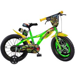 Bicicleta copii Dino Bikes 16" Testoasele Ninja, Culoare: Verde, Dimensiuni: 16 inch  - ExclusivMAG.ro