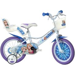 Bicicleta copii Dino Bikes 14" Snow Queen, Culoare: Alb/Albastru, Dimensiuni: 14 inch  - ExclusivMAG.ro
