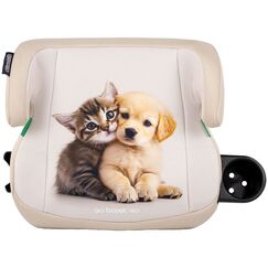 Inaltator auto Chipolino Go Boost Iso I-Size 125-150 cm cu sistem Isofix kitten & puppy, Culoare: Crem, Grupa: 22-36kg (6 ani - 12 ani)  - ExclusivMAG.ro