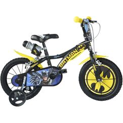Bicicleta copii Dino Bikes 14" Batman, Culoare: Negru/Galben, Dimensiuni: 14 inch  - ExclusivMAG.ro
