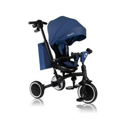 Tricicleta copii, Lionelo, Tris Plus, Pana la 25 kg, Rotire 360 grade, Conform cu EN71, 9 luni-5 ani, Albastru, Culoare: Albastru  - ExclusivMAG.ro