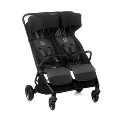 Carucior gemeni pliabil Twinside, Jane, De la nastere pana la 22 Kg, Coal  - ExclusivMAG.ro
