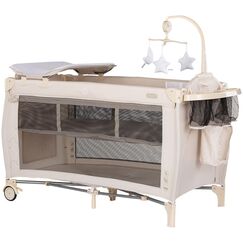 Patut pliabil Chipolino Bella cashmere, Culoare: Bej, Dimensiuni: 120x60  - ExclusivMAG.ro