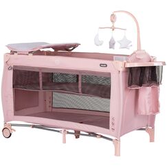 Patut pliabil Chipolino Bella powder pink, Culoare: Roz, Dimensiuni: 120x60  - ExclusivMAG.ro