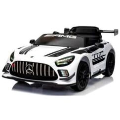 Masinuta electrica cu telecomanda MERCEDES GT3 EVO, Alb, Culoare: Alb, Capacitate acumulator: 12V  - ExclusivMAG.ro