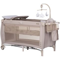 Patut pliabil Chipolino Bella latte, Culoare: Crem, Dimensiuni: 120x60  - ExclusivMAG.ro