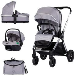 Carucior Chipolino Euphoria 3 in 1 platinum, Culoare: Gri, Model: 3 in 1  - ExclusivMAG.ro