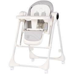 Scaun de masa si leagan electric Chipolino Master Class 2 in 1 cashmere, Culoare: Alb/Gri  - ExclusivMAG.ro