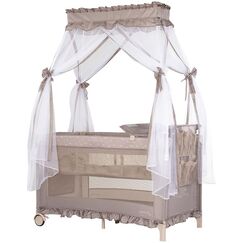 Patut pliabil Chipolino Palace latte, Culoare: Crem, Dimensiuni: 120x60  - ExclusivMAG.ro