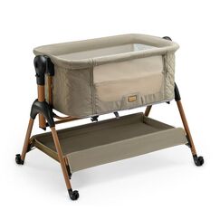 Patut co-sleeper ONINO NEST.me, Misty Taupe, Culoare: Crem, Dimensiuni: 80x50  - ExclusivMAG.ro