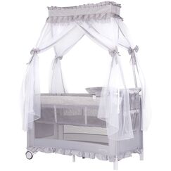 Patut pliabil Chipolino Palace platinum, Culoare: Gri, Dimensiuni: 120x60  - ExclusivMAG.ro