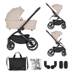 Carucior 2 in 1 Petite&Mars Scout, Pana la 22 kg, 0 luni+, Bej, Culoare: Bej, Model: 2 in 1  - ExclusivMAG.ro