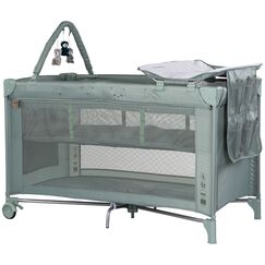 Patut pliabil Chipolino Luna - matcha, Culoare: Turcoaz, Dimensiuni: 120x60  - ExclusivMAG.ro