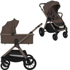 Carucior 2 in 1 Lionelo Layla, Pana la 22 kg - Beige Taupe, Culoare: Maro, Model: 2 in 1  - ExclusivMAG.ro