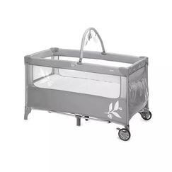 Patut pliant Jane Duo Level, Cu doua nivele - Mist, Culoare: Gri deschis, Dimensiuni: 120x60  - ExclusivMAG.ro