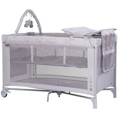 Patut pliabil Chipolino Luna - platinum, Culoare: Gri deschis, Dimensiuni: 120x60  - ExclusivMAG.ro