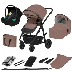 Carucior 3 in 1 Lionelo Bianka - Bej Taupe, Culoare: Maro, Model: 3 in 1  - ExclusivMAG.ro