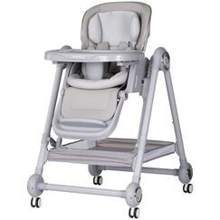 Scaun de masa Chipolino Melba 2 in 1 platinum, Culoare: Gri  - ExclusivMAG.ro