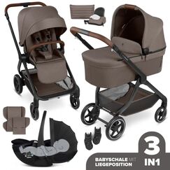 Carucior 3 in 1 City Life Nature - ABC Design, Culoare: Maro, Model: 3 in 1  - ExclusivMAG.ro