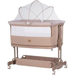 Patut co-sleeper si tarc Chipolino Zen latte, Culoare: Crem, Dimensiuni: 80x50  - ExclusivMAG.ro