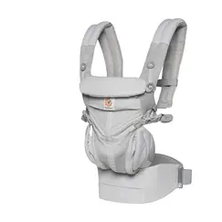 Marsupiu Omni 360 Cool Air Mesh Pearl Grey - Ergobaby, Culoare: Gri deschis  - ExclusivMAG.ro