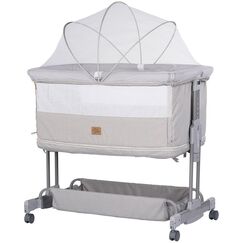 Patut co-sleeper si tarc Chipolino Zen platinum, Culoare: Gri deschis, Dimensiuni: 80x50  - ExclusivMAG.ro