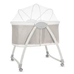 Patut si balansoar portabil Lionelo Gaya 2 in 1 - bej sand, Culoare: Bej, Dimensiuni: 80x50  - ExclusivMAG.ro