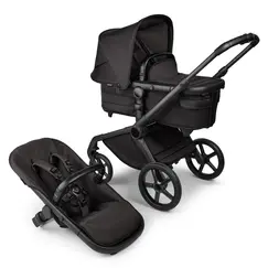 Carucior Bugaboo Fox 5 Noir Limited Edition Black Moonlight 2 in 1, Culoare: Negru, Model: 2 in 1  - ExclusivMAG.ro