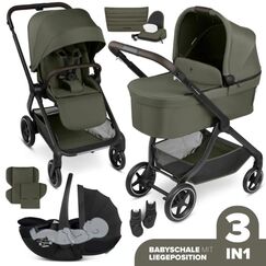 Carucior 3 in 1 City Life Avocado - ABC Design, Culoare: Verde inchis, Model: 3 in 1  - ExclusivMAG.ro