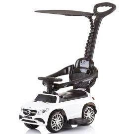 Masinuta de impins Chipolino Mercedes AMG GLE 63 Coupe white cu maner si copertina, Culoare: Alb