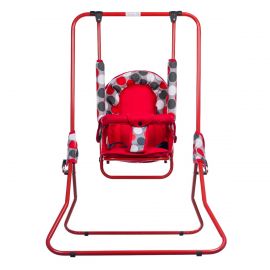 Leagan pentru copii, Top Kids, cu spatar reglabil, Red Dots, Culoare: Multicolor