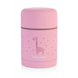Termos mancare solida Silky Pink Miniland Baby, Culoare: Roz, Cantitate: 600ml