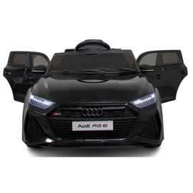 Masinuta electrica cu telecomanda Audi RS6 R-Sport - Negru, Culoare: Negru, Capacitate acumulator: 12V