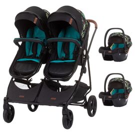 Carucior gemeni Chipolino Duo Smart 3 in 1 exotic, Culoare: Multicolor
