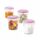Set 4 Recipiente Plastic 250 ml Rose Miniland Baby, Culoare: Roz, Cantitate: 250ml