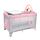 Patut pliant 2 nivele Juju Sleepy Baby, Hunny Bunny, Culoare: Roz, Dimensiuni: 120x60