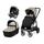 Carucior 3 in 1 Peg Perego Veloce, SLK, 0 - 22 kg, Graphic Gold, Negru / Bej, Culoare: Negru