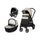 Carucior 3 in 1 Peg Perego Book, SLK, 0 - 22 kg, Graphic Gold, Negru / Bej, Culoare: Negru