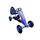 Kart cu pedale Gokart, 4-10 ani, roti gonflabile, G5 R-Sport - Albastru, Culoare: Albastru
