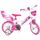 Bicicleta copii Dino Bikes 12' Little Heart alb si roz, Culoare: Roz, Dimensiuni: 12 inch