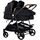 Carucior gemeni Chipolino Duo Smart 2 in 1 blackberry, Culoare: Negru, Model: gemeni