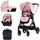 Carucior Chipolino Elite 3 in 1 pink marshmallow, Culoare: Roz, Model: 3 in 1