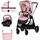 Carucior Chipolino Marbella 3 in 1 pink marshmallow, Culoare: Roz, Model: 3 in 1
