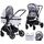 Carucior Chipolino Aura 3 in 1 cloud, Culoare: Gri deschis, Model: 3 in 1