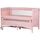 Patut pliabil Chipolino Relax pink marshmallow linen cu laterala culisanta, Culoare: Roz, Dimensiuni: 120x60